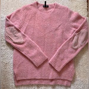 Rag & Bone Pink Sweater with Suede Elbowpads